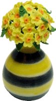 (image for) Yellow Flowers in a Bumble Bee Vase