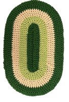 (image for) Green and White Crocheted Area Rug