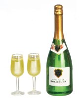 (image for) Champagne Bottle with Two Glasses