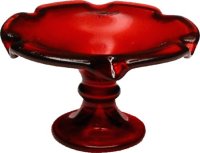 (image for) Red Glass Cake Pedestal