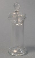 German Handblown Glass Clear Canister with Lid