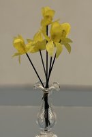 (image for) Yellow Iris in Glass Vase