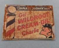 (image for) Tin Sign Wildroot Cream Oil