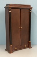 (image for) Walnut Wardrobe with black trim
