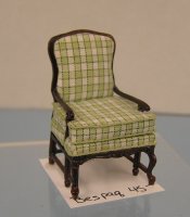 (image for) 1/24th Green Plaid Arm Chair