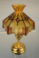 Amber Stained Glass Lamp