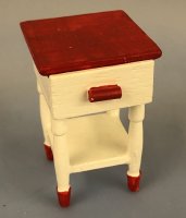 (image for) Red and White Side Table