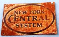 (image for) Tin Sign New York Central system