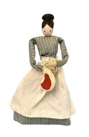 (image for) Vintage Cook Wooden Bead Head Doll