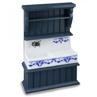 Blue Kitchen Sink Cabinet
