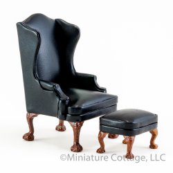 (image for) Leather Chair and Ottoman