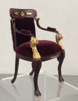 (image for) Miniature Empire Chair/Maroon Velvet