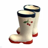 (image for) White Boots with Cherries