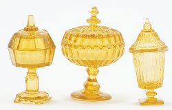 (image for) Candy Dishes, 3Pc, Dark Amber