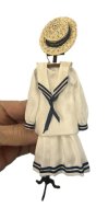 (image for) White Silk Sailor Blouse and Skirt