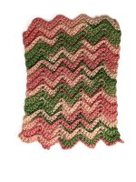 (image for) Pink and Green Crocheted Afghan