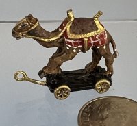 (image for) Camel Pull Toy with red blanket under saddle