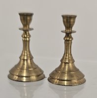 (image for) Pair of Slender Brass Candlesticks