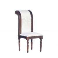 (image for) SIDE CHAIR/WHITE FAB/WALN