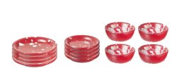 (image for) RED SPATTER DISHES/12