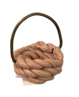 (image for) Handmade Dusty Pink Basket with Wire Handle