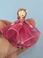 (image for) Wooden bead Doll in Tulle Dress