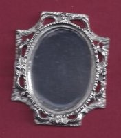 Large Silvertone Mirror or Tray