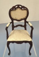 (image for) Mahogany Woven Back Armed Chair