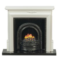 Fireplace w/Insert/White