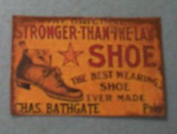 (image for) Tin Sign - Stronger than the Law Shoes