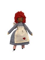 (image for) Wooden Bead Head Raggedy Ann Doll