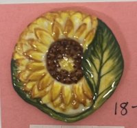 (image for) Handpainted Majolica Style Porcelain Sunflower Plate