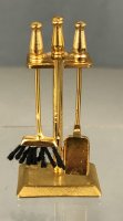 (image for) Brass Fireplace Tool Set w/ Squared Base