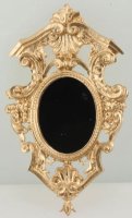 (image for) Large Mirror, Oval, Gold Color