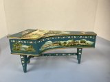 Blue Grand Double Keyboard Painted Piano