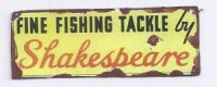 Tin Sign Fishing Tackle by Shakespeare