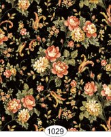 (image for) Black with Floral Wallpaper