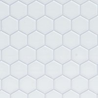 (image for) Tile Floor: 3/8 Hexagons, 11 X 15 1/2, White/White