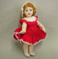 Child Doll in Red Crochet