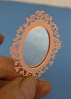 (image for) Pink Heart Oval Mirror