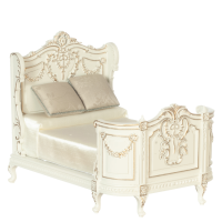 (image for) RENAISSANCE DBL BED/WH/GD