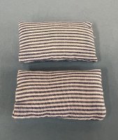 (image for) Two Blue Ticking Bed Pillows