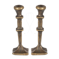 (image for) Square Candlesticks Bronze Set of 2