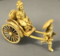 (image for) Geisha Rickshaw Parasol Figurine