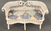 (image for) White Wicker Settee