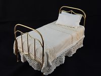 (image for) Brass Bed with Antique Fabric by Renee' Derra