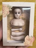Antique Reproduction Glass-Eyed Doll in Presentation Box