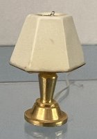 (image for) 1/24th Brass Lamp with White Shade