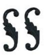 (image for) 1101 S-Hook, Black, 4/pkg.