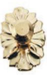 1111 Medallion Knob, Gold Plated Brass, 2/Pkg.
